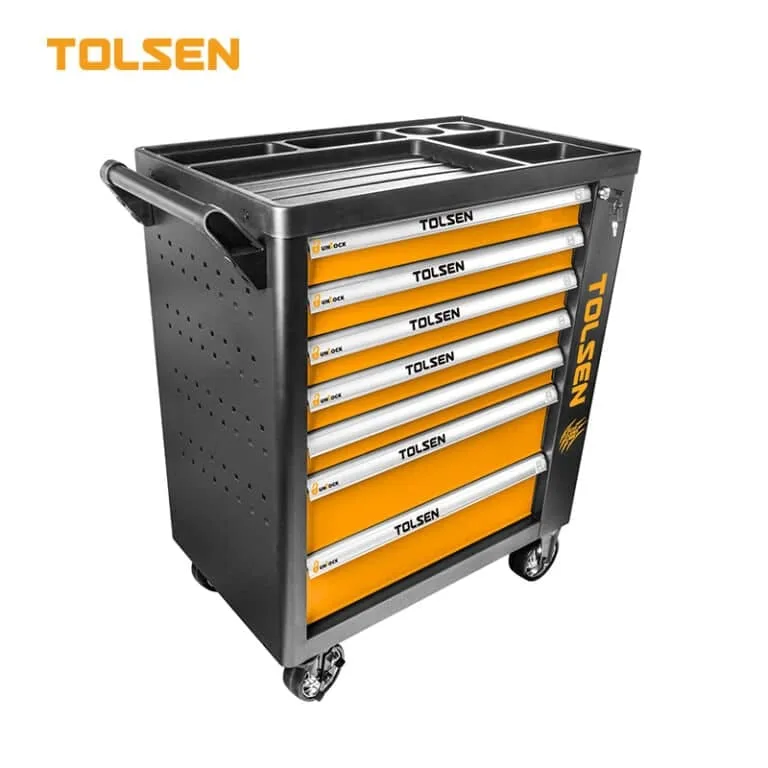 TOLSEN 7 DRAWER ROLLER CABINET