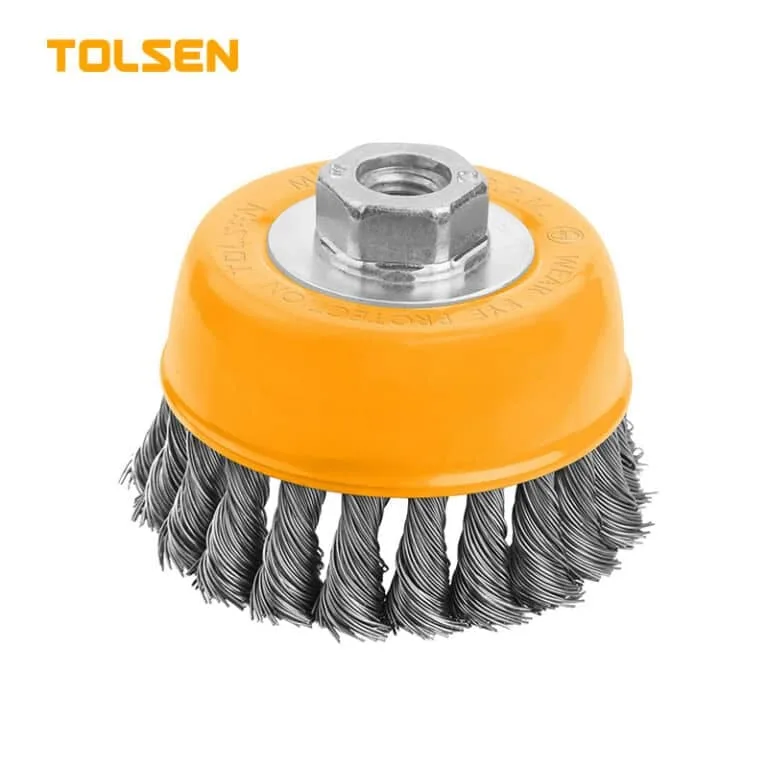 TOLSEN CUP TWIST WIRE BRUSH STEEL